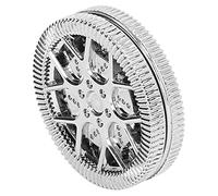 Acouto Office Shiny Hub Pattern ADHD Tactile Money - Juguete Deslizador de Alivio de Estrés por Miedo Magnético - Adecuado para Autismo y Mordedura de Uñas Material de Metal (Silver)