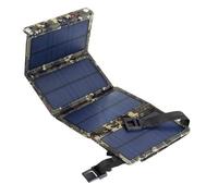 Acouto Panel Solar Portátil 20W Monocristalino 4 Pliegues Cargador de Panel Solar USB 5V para Acampar Senderismo Mochilero con Carga de de Energía en Policristalino Rápido a 2 Proporcionar Carga