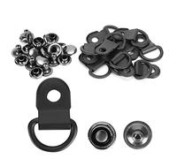 Acouto Paquete de 100 Ganchos para Cordones de Zapatos, Ojales de Latón para Botas, Accesorios Negros Mate para Artesanía en Cuero, 9x14mm