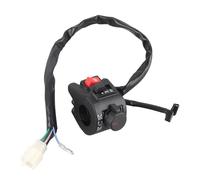 Acouto Par de Bocina de Manillar de Motocicleta de 7/8 Pulgadas, Control de Arranque de Luz de Giro, Lado Blanco y Interruptor de Control de Manillar, Interruptor de de Motocicleta (BLACK)