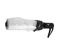 Acouto Paraguas Transparente, Paraguas de Lluvia Transparente Plegable Portátil Tríptico Paraguas de Moda para Mujer Borde Negro Borde Ros(negro)
