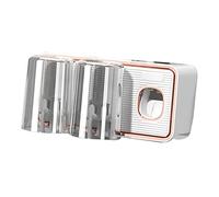 Acouto Partido del Soporte del Cepillo de Dientes de Perforación del Cepillo de Dientes con Dispensador de Pasta de Automática Puede Cada de Cada Cepillador de de tierra. (WHITE)