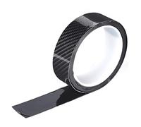 Acouto Película Adhesiva de Fibra de Carbono Negra, Protector de Borde de Puerta de Coche, 3 Cm X Cinta Protectora Antiarañazos para Parachoques de Puerta, Embellecedor de Maletero, Universal para