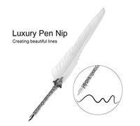 Acouto Pluma Estilográfica Retro Clásica, Pluma de Inmersión, Caja de Escritura para Navidad, Valentín, Tan Hermosa, de Nip, Estilográfica, Retro, Lujo (Blanco antiguo)