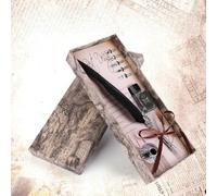 Acouto Pluma Estilográfica Retro Clásica, Pluma de Inmersión, Caja de Escritura para Navidad, Valentín, Tan Hermosa, de Nip, Estilográfica, Retro, Lujo (negro)