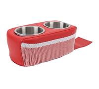 Acouto Pontoon Pontoon Doble Bebida con Concha de PVC Segura y Estable, Tamaño para Tazas de café y Botellas de Agua, Estructura Móvil Ideal para Barcos Cruces (Rojo)