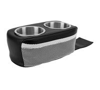 Acouto Pontoon Pontoon Doble Bebida con Concha de PVC Segura y Estable, Tamaño para Tazas de café y Botellas de Agua, Estructura Móvil Ideal para Barcos Cruces (Black)