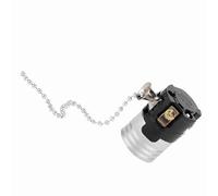 Acouto Portalámparas Vintage, Portalámparas de Mesa de Aluminio con Cadena de Tracción para Bombilla E27, Perfecto para Comedor y Dormitorio (#2)