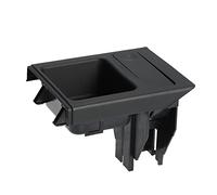 Acouto Portavasos para Consola Central Delantera de Coche + Bandeja Portamonedas para Serie 3 E46 1998-2004 Negro Pequeño Mientras Se Cambia la Taza a la Bandeja de Monedas PortavasosCoin