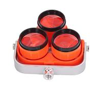 Acouto Prisma de Estación Total Prisma de Vidrio óptico de 3 Cabezales para Topografía, Mapeo de Rango, Diámetro Efectivo de 64 Mm, Se Mide de Estación Total Topográfico de Vidrio óptico3