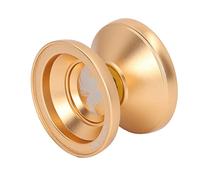 Acouto Profesional No Responde Dorado con 3 Piezas de Cuerda de Repuesto Yo Powerf Aleación de Aluminio BallYoYo BallUnresponsive YoYoGolden YoYoProfessional YoyoMetal