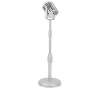 Acouto Props de Micrófono Retro Modelo de Micrófono Vintage Falso Ligero para el de Cosplay Silver Retro Propsfake Vintage Prop Modelfake ModelVi (Silver)