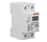 Acouto Protector de Sobretensión 100A Dispositivo de Protección de Voltaje de Restablecimiento Automático en Riel DIN con Pantalla Indicadora Cuadrada 230 V de Daños Eléctricos a o El Exceso de