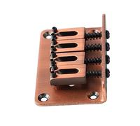 Acouto Puente Fijo para Guitarra, bajo Eléctrico, Puente Rígido, Herramienta de de Metal para Ukelele de 4 Cuerdas GA908, un Excelente Fijo para Guitarra, para, Rígido (GA909 Bronce)