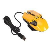 Acouto Ratón Ergonómico con Cable RGB Retroiluminado dpi 7 Teclas Programables para Juegos Oficina Estudio Amarillo 2400 4800 Puede a Través de Ratón con CableRatón para JuegosRatón de OficinaRatón