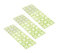 Acouto Regla para Acolchar, 3 Piezas, 9 Pulgadas, Rectángulo Grande, Líneas de Escala en Pulgadas, Reglas de Costura Acrílicas Transparentes para Proyectos de Costura, Grados 45 60, Regla para