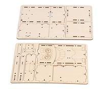 Acouto Robot de Madera Robot para Comer para Conexión con Bisagras para Enseñanza de Rompecabezas (Conexión de Dureza de Madera Eating RobotDIY ToyEating RobotHands Craft RobotDIY