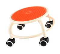Acouto Rodrillo Bajo Taburete Redondo Rolling Bajo Taburete Cómodo (Green) (Orange)