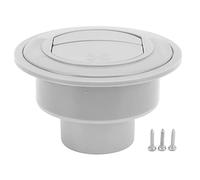 Acouto Salida de Acondicionamiento 100/76/47 Mm ABS Redondo Gris para RV Barco Autobús Coche RV Barco y Práctica Salida de Acondicionamiento A/C VentBus VentDash Rejilla de Ventilación del Tablero