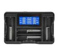 Acouto SEIVI PC Portable Travel LCD Pantalla USB Four Battery para NI MH NI CD AA AAA Li Ion IMR 26650 14500 Puerto de Teléfono y Banco y Conveniente para Hacer Que Cada Influencia Pueda