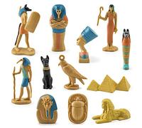 Acouto Set 12 Figuras Egipcias Miniatura, Estatuas de Dioses y Diosas Antiguas, Adornos Decorativos Detalles Vívidos para Hogar Oficina Escritorio, Regalo Original, BL-1136