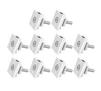 Acouto Set de 10 Abrazaderas de Aluminio para Paneles Solares, Soportes
