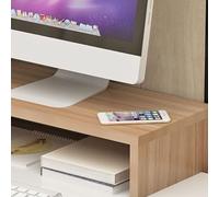 Acouto Soporte Elevador para Monitor Soporte Ergonómico para Monitor de Computadora Espacio de Almacenamiento Adicional Computadora Portátil de Escritorio Base Elevada Blanco Cálido Uso y Cómodo