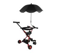 Acouto Stroller Paraguas de 360 grados Carroller Portátil S Sombra S THUDE NEGRO PARASOL PARASOL CHRECHE SHARAS UNA AUTOMÁTICA QUE I (BLACK)