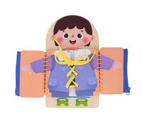 Acouto Tablero de Aprendizaje para Vestir, Tablero de Madera para Aprendizaje Temprano, de Práctica de Habilidades Básicas para la Vida, de para Vestir Multifunción, Ordena las Capas y Aprende a