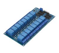 Acouto Tablero de Control del Módulo de relé de 16 Canales de 5 V con Optoacoplador para Módulo de Microcontrolador de relé de Alto Nivel bajo de de 5 V de de 16 Canales de