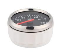 Acouto Tacómetro Digital de Puntero de 85 Mm 8000 Rpm Red LED Back Guage Marine Hora Marine Hora para 12 V/24 V Barco Barco Boat Black Marco Plateado Rendimiento con Alto ES Shell Be e IP67 (Bisel