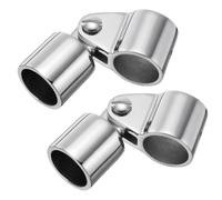 Acouto Tapa de Extremo de Ojo Deslizante de Mandíbula Bimini de Acero Inoxidable 316, 90x32mm para Tubo de 1 Pulgada con Ajuste de Bisagra Media para Yate, (1 Pulgada (Tubo Redondo de 25 mm de