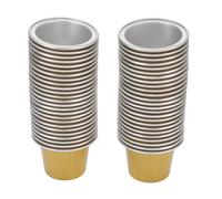 Acouto Tapas Selladas para Cápsulas de café y Kit de Cápsulas de café de 15 Ml con Cuchara y Cepillo, Tapas a Prueba de Calor para un Ajuste Preciso Frescor, No Necesita Limpieza, 50 Piezas de Papel