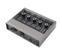 Acouto Tarjeta de Sonido en Vivo de 48 V con DSP Mezclador de Tarjeta de Sonido de Reverberación para Computadora Teléfono Inteligente Instrumento de Canto Transmisión en Vivo para Claridad No