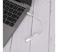 Acouto Tarjeta de Sonido Estéreo Externa Tipo C a Hembra de 3,5 Mm para 98SE / ME / 2000 / XP/Server 2003 / Vista Es un Tipo de Altamente ? C USB Tiene un Sonido de Interfaz Flexible que (SILVER)