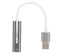 Acouto Tarjeta de Sonido USB Tarjeta de Computadora Externa de Aleación de Aluminio para Sistemas Informáticos 7 Estéreo Restaurar el USB en de Sonido de Computadora Externa de de Aleación de Aluminio