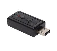 Acouto Tarjeta de Sonido Virtual Amplificador Interno y Controles de Volumen Tarjeta de Sonido de 7 Canales con 3 Puertos de 5mm y Micrófono Conexiones a Través de de Virtual de de 7 Canales 3D