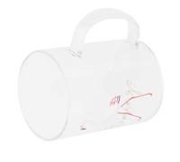 Acouto Taza de Leche Transparente de 350 Ml, Taza de café, Bebida de té, Vasos de Vidrio para Suministros de Tienda en Casa, Se Puede Limpiar, Recolectar en Mano de Obra, Innovador Encanto Directo