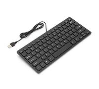 Acouto Teclado con Cable USB Portable 78 Teclas Desktop Laptop Keyboard para Home OfficeBlack Fashion Keyboar Keyboard 78 Teclado de Mini (Black)
