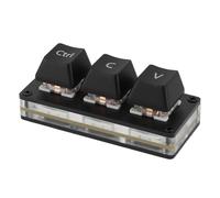 Acouto Teclado de 3 Teclas Red Hot Intercambiable Retroiluminación Colorida DIY Teclado USB Programable Personalizado con una Mano para el Juego de Trabajo Que Puedes y Tu de 3 TeclasUSB Key Gaming