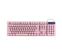 Acouto Teclado DE Juego USB Round 104 Teclas DE Teclas Retroiluminadas Ergonomic Fodable Falt Tecks Teckboard Wired Keyboard para la Computadora Portátil DE Escritorio Diseño Ergonómico
