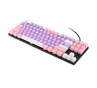 Acouto Teclado Mecánico con Interruptor Rojo, 87 Teclas, 26 Teclas, Teclado Mecánico Ergonómico Retroiluminado para Juegos con Interfaz USB para, Gris y Rojo, Obviamente la Sensación de Que Adopta