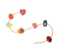 Acouto Toyo DE LACERA DE Lace TEMPRANO Educativo Ligero Madera DIY ST BOADS Toy para Niños Piedras la Granja Toykids Lacing Beads Tilacing Beads Toyst Toywooden ST Tilacing