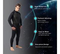 Acouto Traje de Neopreno de 3 Mm para Hombre, Cuerpo Completo, Buceo, Natación, Surf, Pesca Submarina, Traje Húmedo, de Snorkel 31 5" L = Pecho 36 2" Cintura XL = Pecho 34 6" Tamaño 37 8" 33 1"