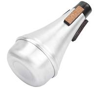 Acouto Trompeta Recta para Principiantes, Práctica M25 Silver S, Aleación de Aluminio, Bella Trompeta Sordina, Silenciador de, Recta, Silenciador de Práctica para, de Aleación de Aluminio