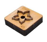 Acouto Troquel de Corte de Cuero de Flores, Base de Madera Maciza con Hoja de Acero Al Carbono para Manualidades, Llaveros, Accesorios y Decoración del Hogar, Fácil de Usar para Principiantes y (45mm)