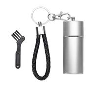 Acouto Tubo de Almacenamiento de Metal de Aluminio, Contenedor Hermético Liviano con Efecto de Sellado para Anzuelos, Anillos, Aretes, Auriculares, Cables, Sal, Pimienta, Viajes (Silver)