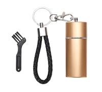 Acouto Tubo de Almacenamiento de Metal de Aluminio, Contenedor Hermético Liviano con Efecto de Sellado para Anzuelos, Anillos, Aretes, Auriculares, Cables, Sal, Pimienta, Viajes (Gold)