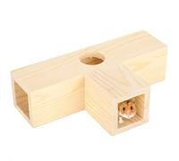 Acouto Tubo de Madera para Túnel de Hámster, Casa para Mascotas Pequeñas, Nido, Ejercicio de Entrenamiento, Parque Infantil, Juguete Diseño Expandible para Ser de Otro Material Se Puede Conectar con