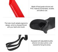 Acouto Tubo de Respiración de Snorkel Frontal Buceo de Natación Desmontable para Entrenamiento de Buceo con Snorkel Rojo para la Boca y el Tubo Diseñado y Fabricado Es de Material de Silicona (Rojo)